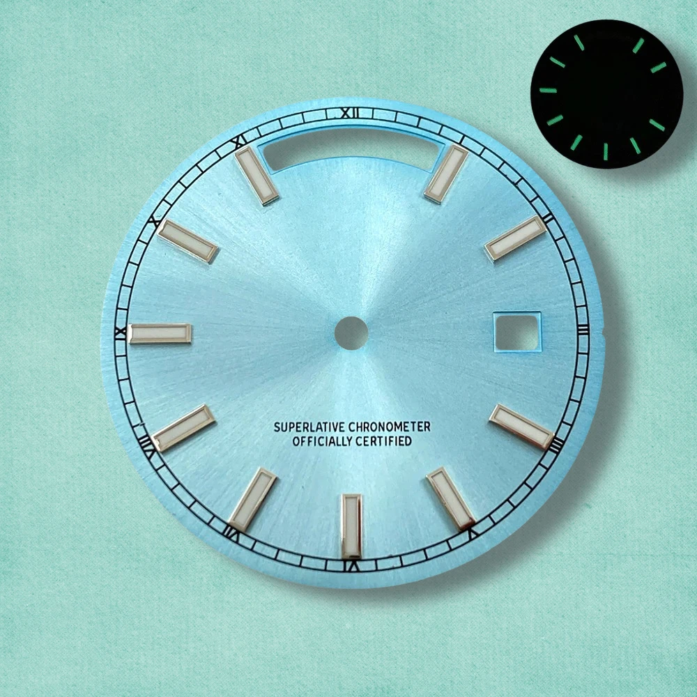 31mm S Logo Day And Date Dial Fit 8285 Movement Green Luminous Sunray High-Quality Dial Watch Modification Accessories
31mm S Logo Day And Date Dial Fit 8285 Movement Green Luminous Sunray High-Quality Dial Watch Modification Accessories