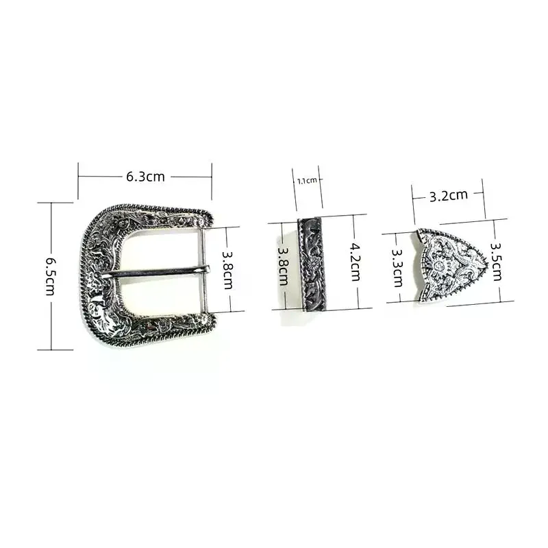 1 Set Three-Piece Belt Buckle Set Vintage Carved Pin Buckle Set DIY Leather Waistband Parts Accessories
1 Set Three-Piece Belt Buckle Set Vintage Carved Pin Buckle Set DIY Leather Waistband Parts Accessories