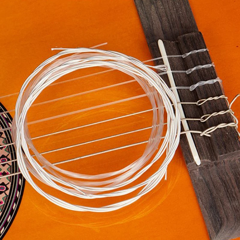 6pcs Nylon Guitar Strings High Quality Silver Strings Set For Classical Guitar Instruments Accessories 6pcs/1 Set
6pcs Nylon Guitar Strings High Quality Silver Strings Set For Classical Guitar Instruments Accessories 6pcs/1 Set