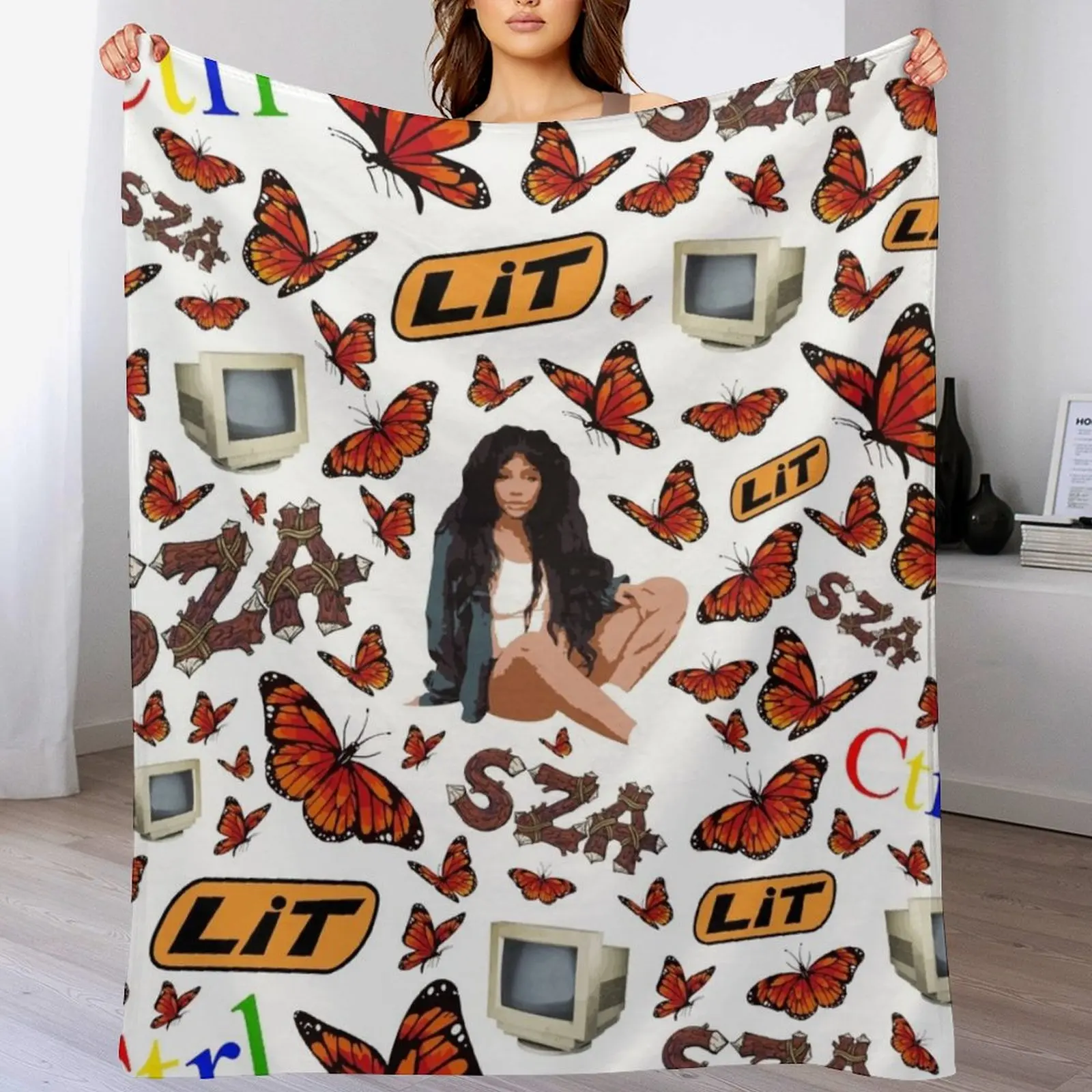 SZA Fan Pack All Over Pattern Throw Blanket Warm Napping Blanket for Office Couch Bed
SZA Fan Pack All Over Pattern Throw Blanket Warm Napping Blanket for Office Couch Bed