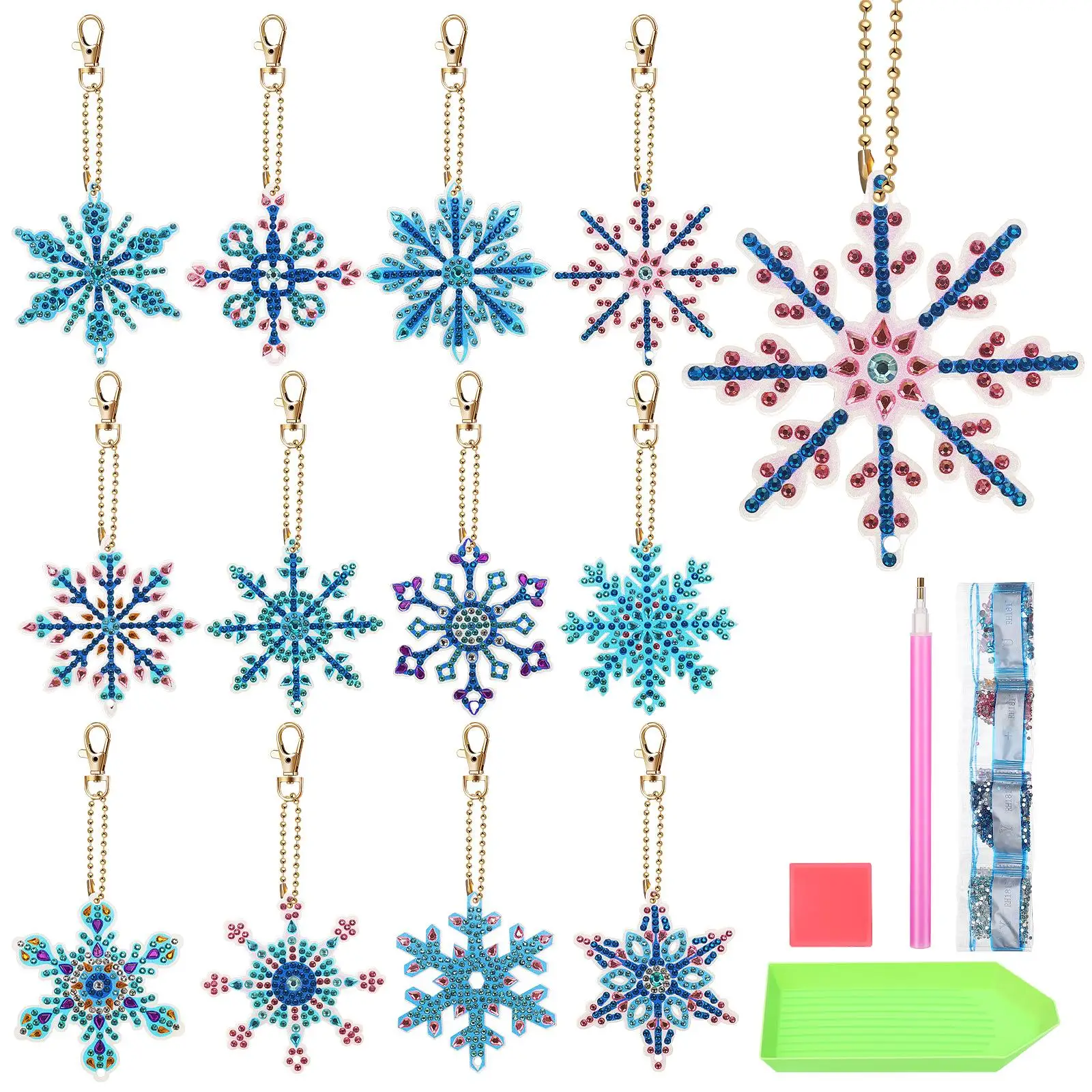 Special Shaped Keychain 5D Rhinestone Snowflake Tree Ornaments Crafts Acrylic DIY Hanging Decor Tree Bag Accessories
Special Shaped Keychain 5D Rhinestone Snowflake Tree Ornaments Crafts Acrylic DIY Hanging Decor Tree Bag Accessories