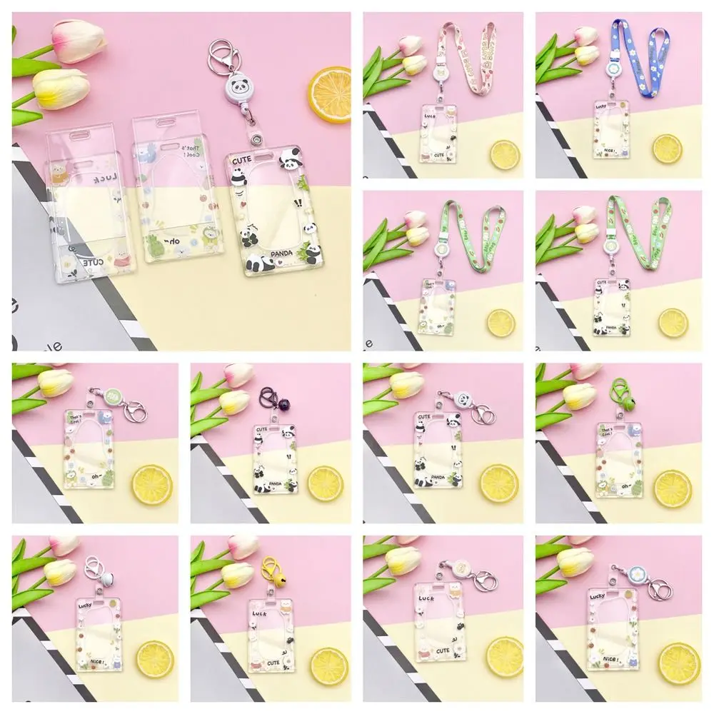 Rabbit Cartoon Acrylic Card Holder Bear Panda Rabbit Card Case With Lanyard Keychain Lanyard Bus Card Box Female/Students
Rabbit Cartoon Acrylic Card Holder Bear Panda Rabbit Card Case With Lanyard Keychain Lanyard Bus Card Box Female/Students
