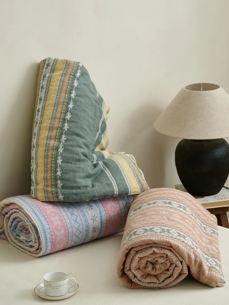 Artistic Sle Summer Quilt Soft Cotton Linen Durable Soy Fiber Cotton Tead Single Double Bed Air Conditioning Quilt
Artistic Sle Summer Quilt Soft Cotton Linen Durable Soy Fiber Cotton Tead Single Double Bed Air Conditioning Quilt