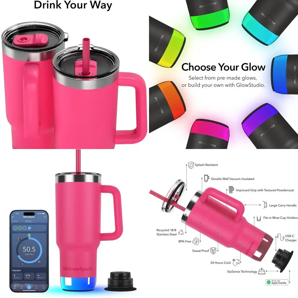 Умный стакан для напоминаний о напоминании и отслеживании воды — 30 унций — Syncs с приложениями и устройствами здоровья — праздничный подарок на Новый год цели
Умный стакан для напоминаний о напоминании и отслеживании воды — 30 унций — Syncs с приложениями и устройствами здоровья — праздничный подарок на Новый год цели