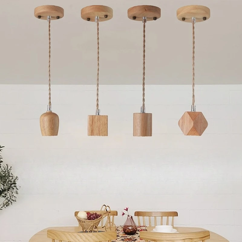 Nordic Creative Solid Wood Lamp Holders Home Pendant Lamp Holders Simple and Modern Walkways Entrances Bar Bars E27 Screw Lines
Nordic Creative Solid Wood Lamp Holders Home Pendant Lamp Holders Simple and Modern Walkways Entrances Bar Bars E27 Screw Lines