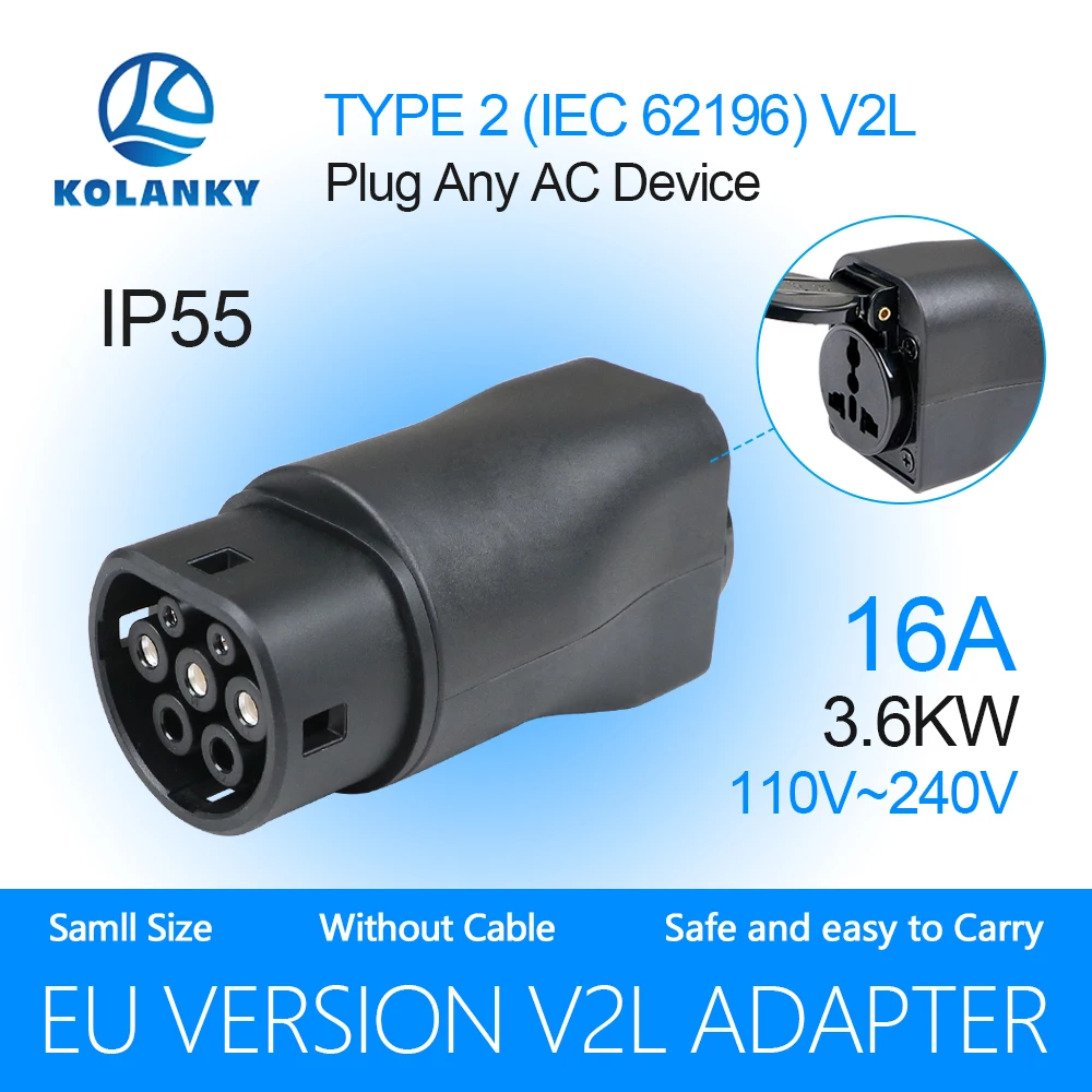 V2L Discharger For Type2 Car Discharge EV Cable Adapter Support For Universal Discharge Function Vehicle Car to Load Type 2
V2L Discharger For Type2 Car Discharge EV Cable Adapter Support For Universal Discharge Function Vehicle Car to Load Type 2