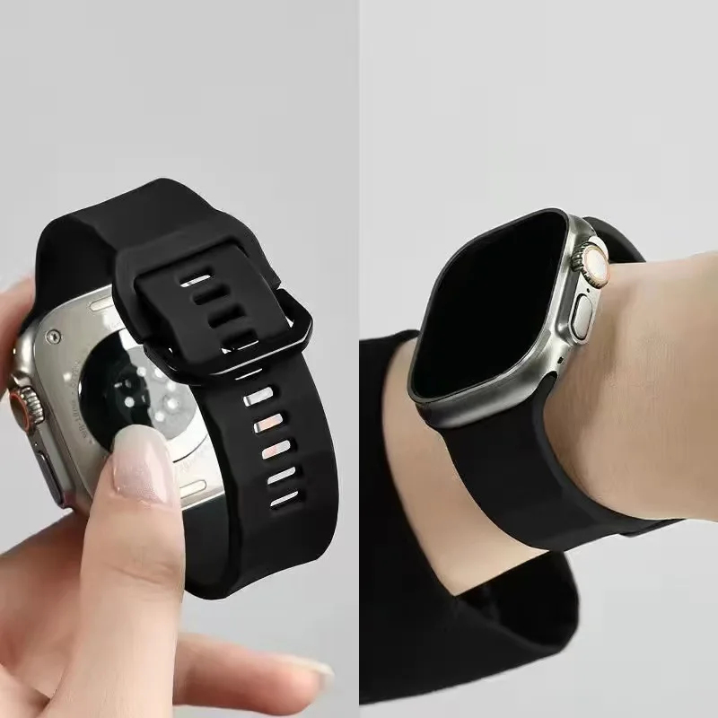 Soft Silicone Strap for Apple Watch Band Ultra 49mm 45mm 46mm 44mm 40mm 41 38mm Sport Bracelet iWatch Series 10 9 8 7 6 5 4 SE
Soft Silicone Strap for Apple Watch Band Ultra 49mm 45mm 46mm 44mm 40mm 41 38mm Sport Bracelet iWatch Series 10 9 8 7 6 5 4 SE