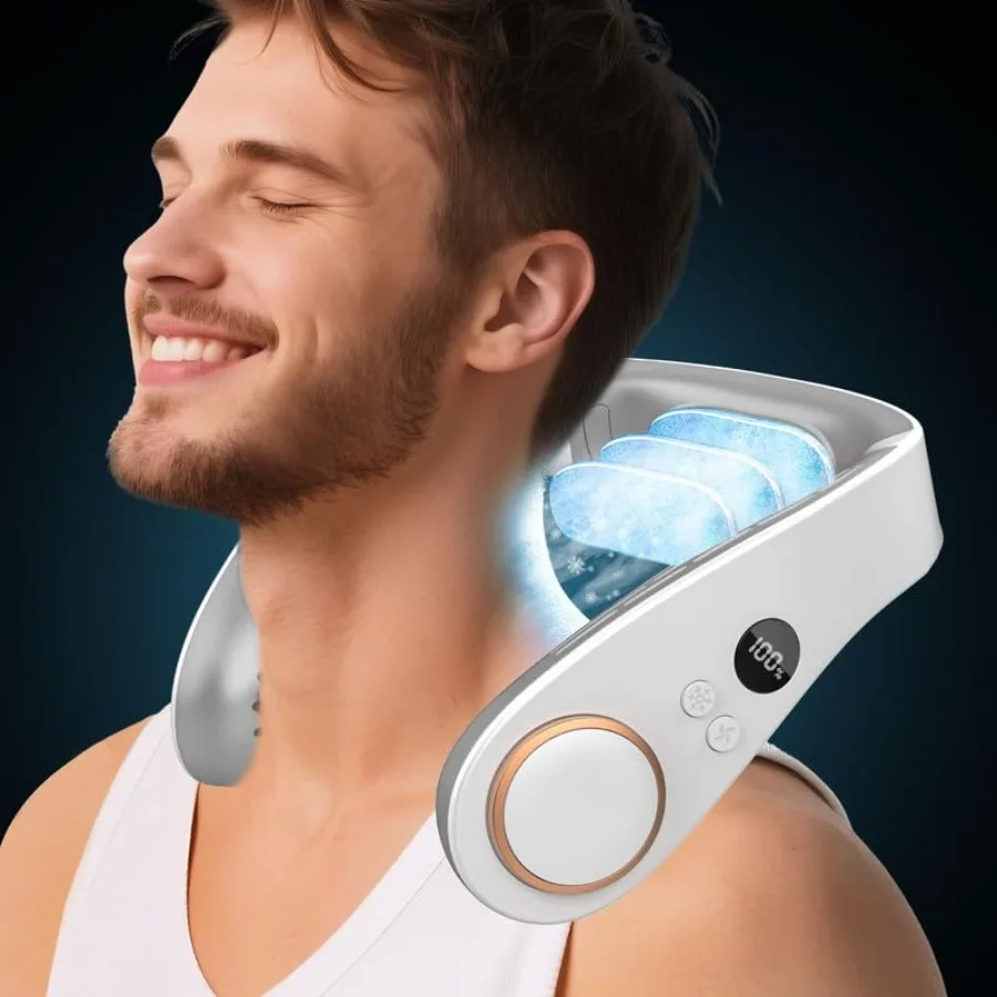 Neck Fan with Cooling Plate, Portable Neck Fans that Blow Cold Air Rechargeable Battery Powered Air Conditioner, Bladeless Wrap
Neck Fan with Cooling Plate, Portable Neck Fans that Blow Cold Air Rechargeable Battery Powered Air Conditioner, Bladeless Wrap