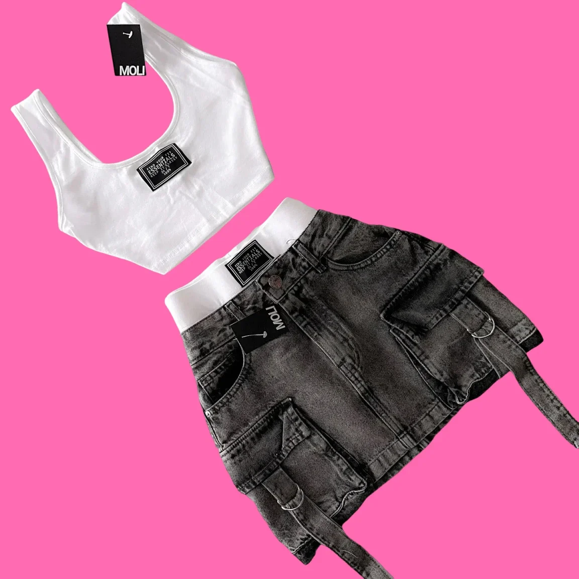 Y2k New Fashion Womens Two Peice Sets Multiple Pockets Harajuku Denim Skirt Sets Goth Straps Casual Versatile Strap Streetwear
Y2k New Fashion Womens Two Peice Sets Multiple Pockets Harajuku Denim Skirt Sets Goth Straps Casual Versatile Strap Streetwear