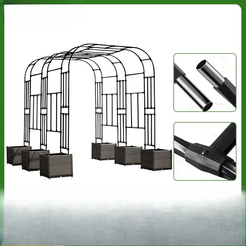 Arch flower stand Plant climbing vine stand Climbing shelf Planting pot Planting box Combination Outdoor courtyard Grape
Arch flower stand Plant climbing vine stand Climbing shelf Planting pot Planting box Combination Outdoor courtyard Grape