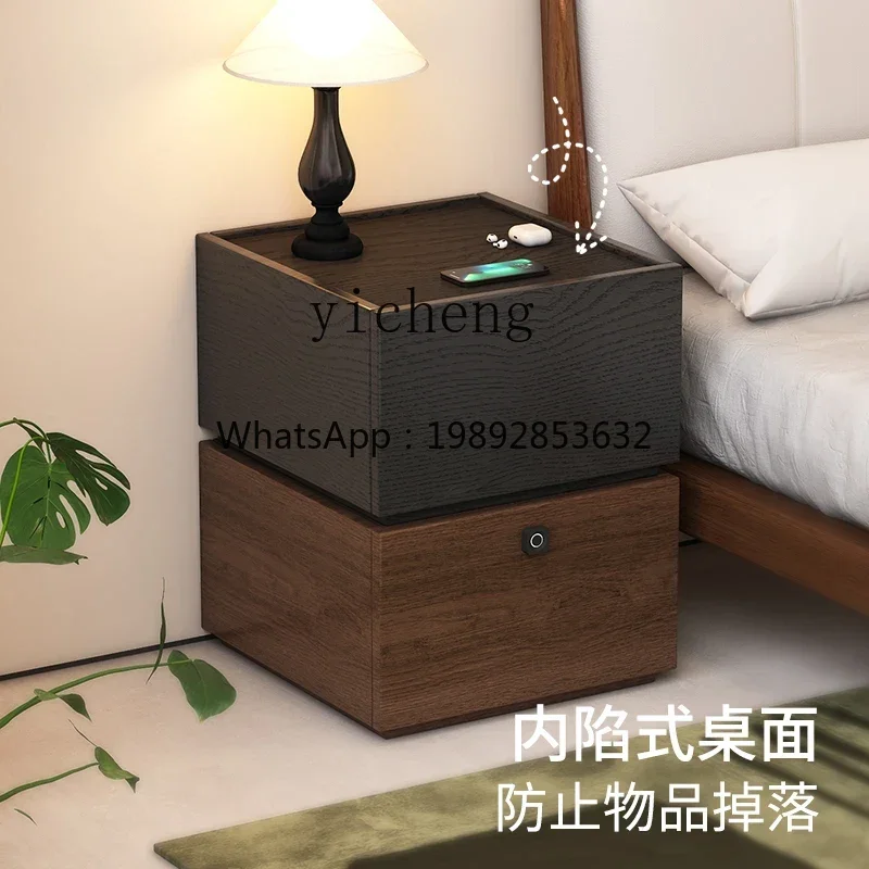 TT solid wood bedroom bedside table ultra-narrow small smart combination lock storage bedside table
TT solid wood bedroom bedside table ultra-narrow small smart combination lock storage bedside table