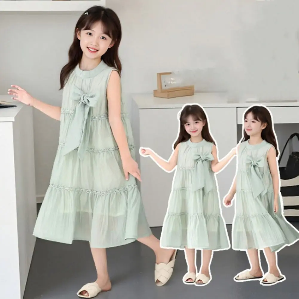 Elegant Ruffle Girls Princess Dress Large Bow Loose Summer Cake Dress Children Sweet Teens Long Dress Beach Vacation
Elegant Ruffle Girls Princess Dress Large Bow Loose Summer Cake Dress Children Sweet Teens Long Dress Beach Vacation