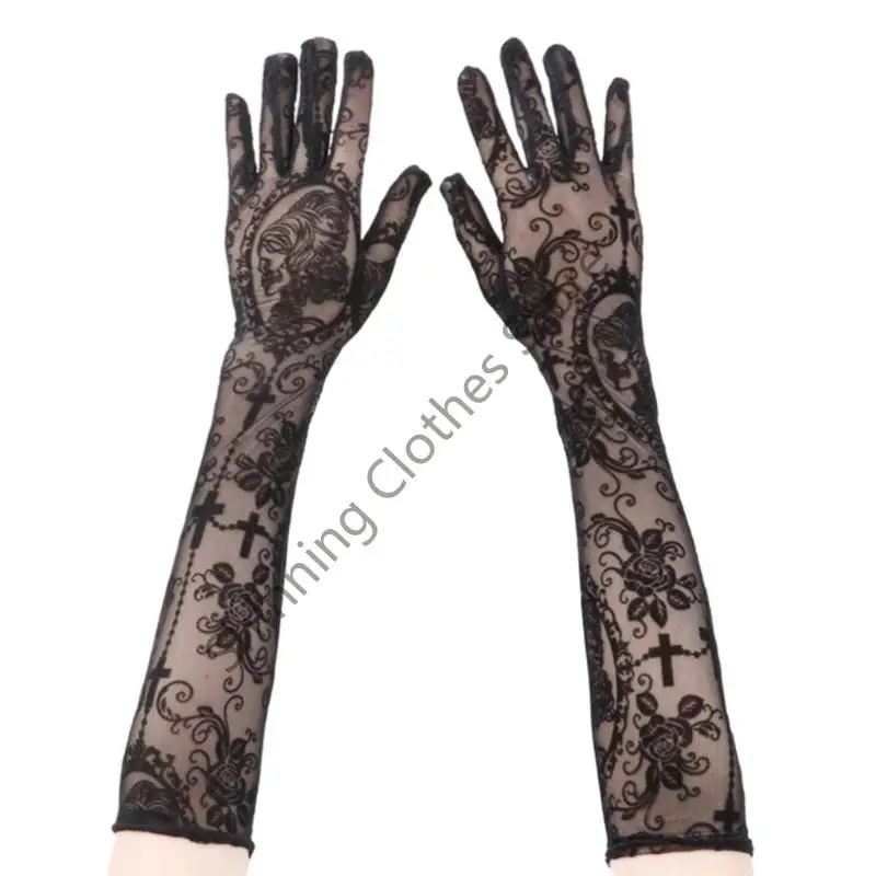 M68A Ventilated Lace Gloves Embellished Skull Crossbones For Role Playing Event
M68A Ventilated Lace Gloves Embellished Skull Crossbones For Role Playing Event