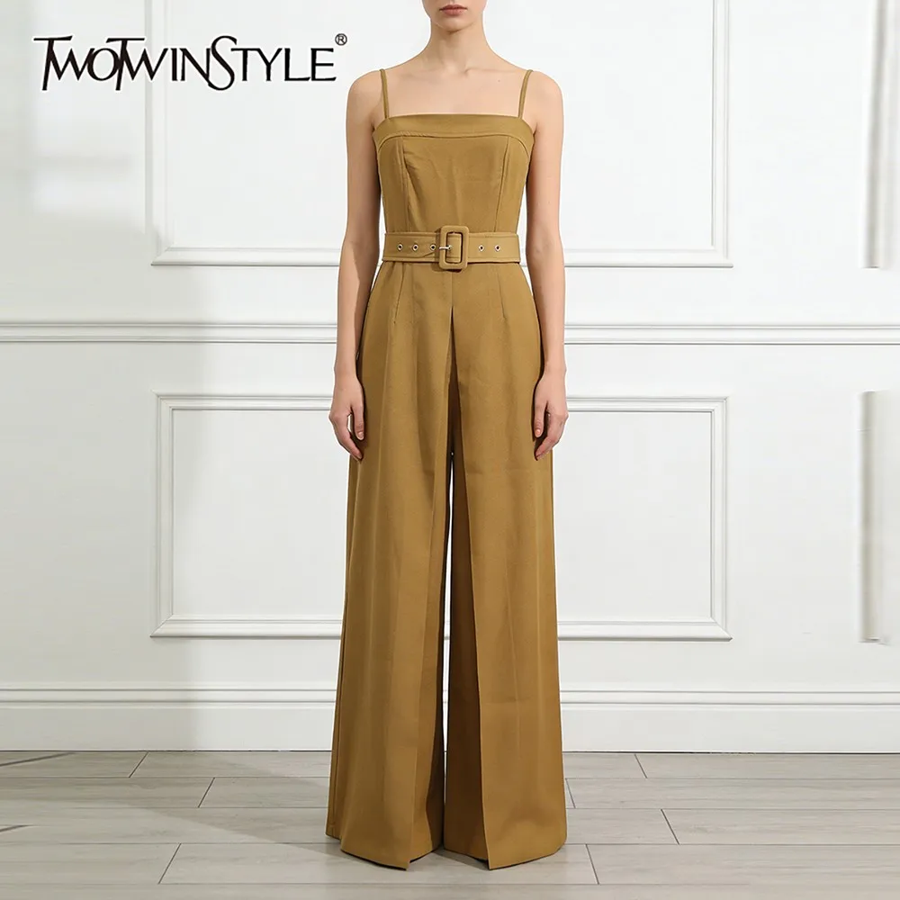 TWOTWINSTYLE желтый шикарный комбинезон с поясом, женский элегантный темпераментный женский комбинезон без рукавов с квадратным воротником, модные
TWOTWINSTYLE желтый шикарный комбинезон с поясом, женский элегантный темпераментный женский комбинезон без рукавов с квадратным воротником, модные