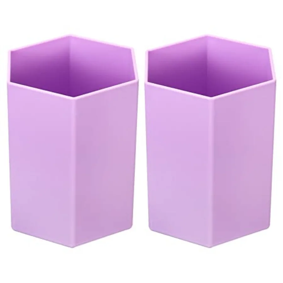 Pencil Holder, 2 Pack Plastic Pen Makeup Brush Holder Cup Storage Hexagon Desktop Organizer Stationery Caddy for Home Office
Pencil Holder, 2 Pack Plastic Pen Makeup Brush Holder Cup Storage Hexagon Desktop Organizer Stationery Caddy for Home Office
