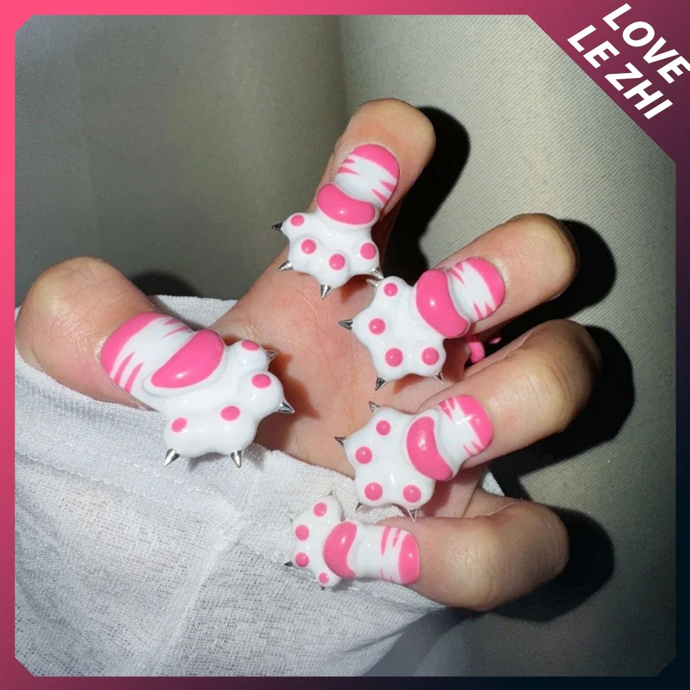 10Pcs Y2K Spicy Girl Xl Square Handmade Press On Nails 3D Cartoon Bear Shining Diamond Bowknot Pearl Wearable False Nails
10Pcs Y2K Spicy Girl Xl Square Handmade Press On Nails 3D Cartoon Bear Shining Diamond Bowknot Pearl Wearable False Nails