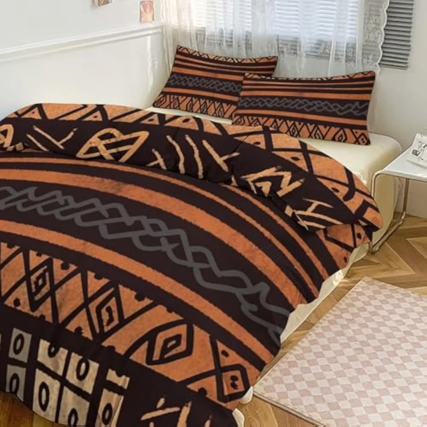 African Mud Cloth Tribal Comforter Set Reversible Duvet Cover Set Queen Set All Seasons Bedding Comforters Sets 3-Piece Bedding
African Mud Cloth Tribal Comforter Set Reversible Duvet Cover Set Queen Set All Seasons Bedding Comforters Sets 3-Piece Bedding