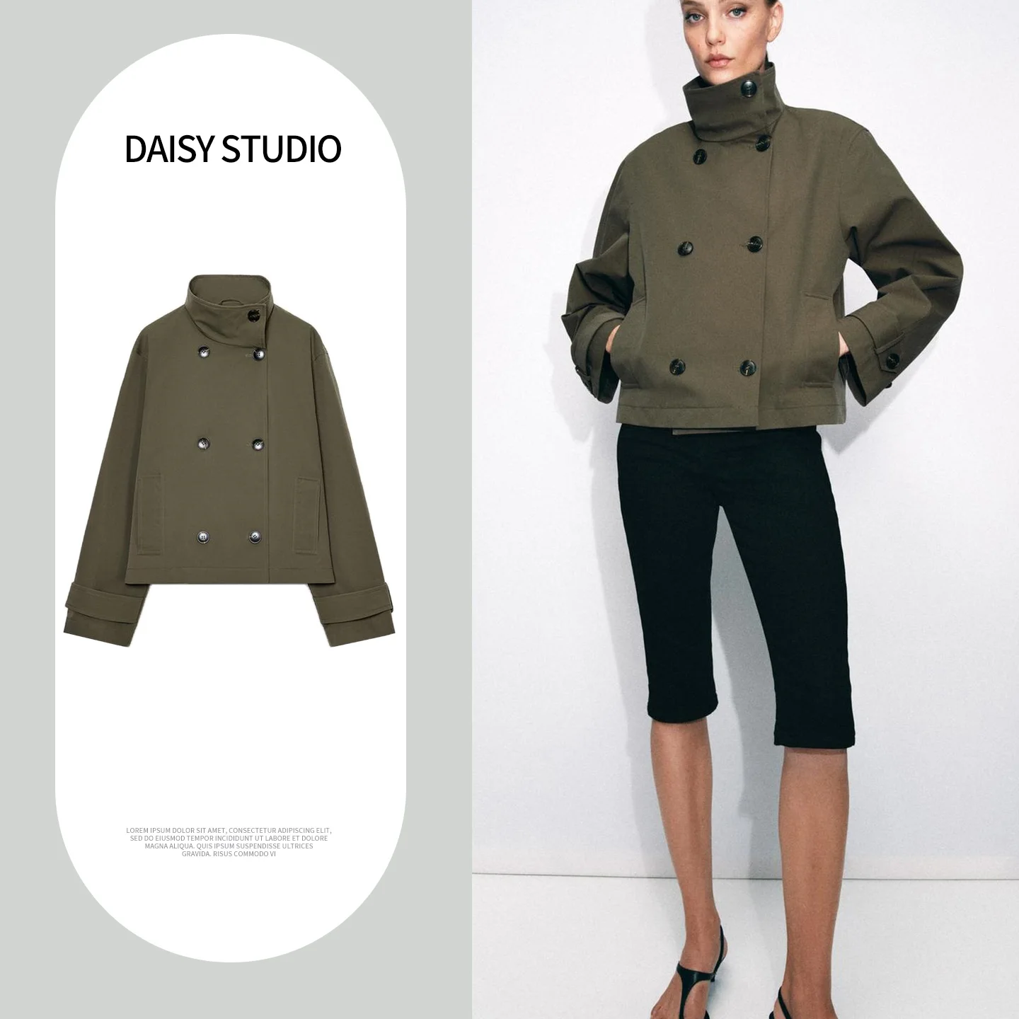 Spring Summer New Women's Commuter Style Long Sleeve Stand Collar Single Pocket Double Lapel Short Coat Jacket 8073072
Spring Summer New Women's Commuter Style Long Sleeve Stand Collar Single Pocket Double Lapel Short Coat Jacket 8073072
