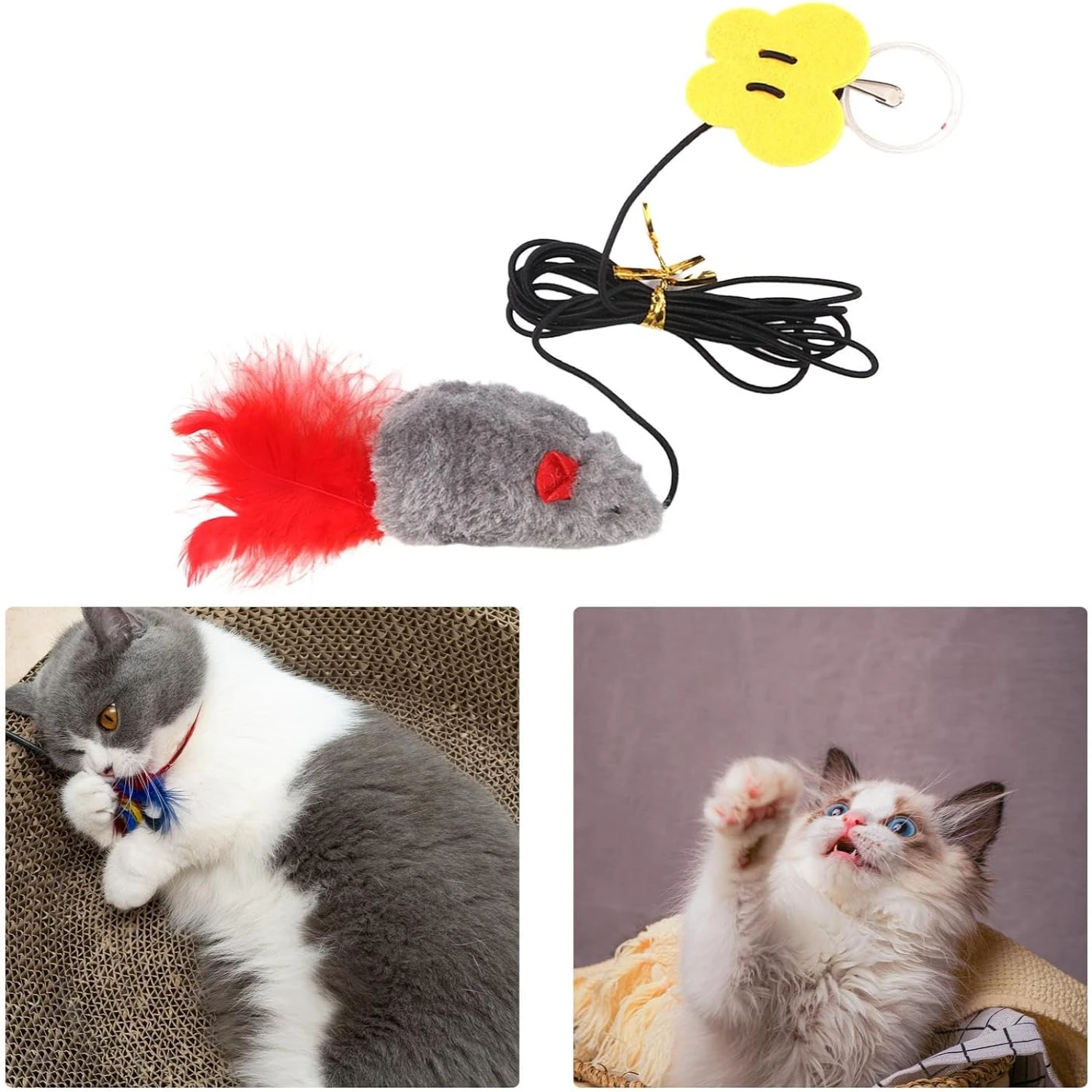 Energetic and Interactive Hanging Cat Toy with Captivating Sound Effects for Stimulating Senses and Exciting Sticky Suction Cup
Energetic and Interactive Hanging Cat Toy with Captivating Sound Effects for Stimulating Senses and Exciting Sticky Suction Cup