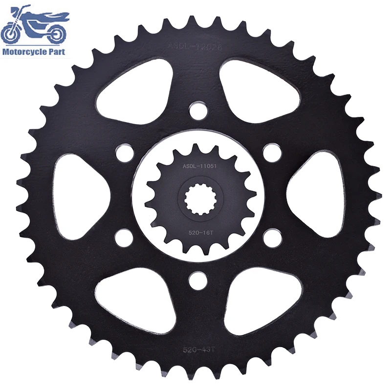 Motorcycle Equipments & Parts Front Rear Sprocket 16T 43T-520 For YAMAHA ZX6R ZX-6R ZX 6R Ninja ABS 2013-2018 ZX600 ZX636 ZX 600
Motorcycle Equipments & Parts Front Rear Sprocket 16T 43T-520 For YAMAHA ZX6R ZX-6R ZX 6R Ninja ABS 2013-2018 ZX600 ZX636 ZX 600