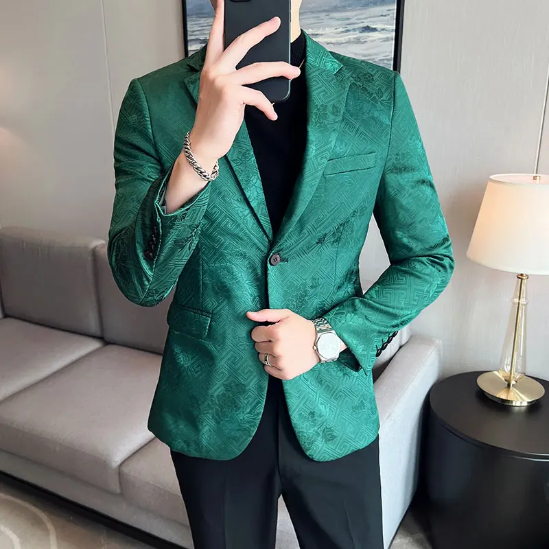 High-quality Retro British Style Green Mens Suits For Wedding Slim Elegant Mens Blazers Fashion Social Gentleman Party Clothing
High-quality Retro British Style Green Mens Suits For Wedding Slim Elegant Mens Blazers Fashion Social Gentleman Party Clothing