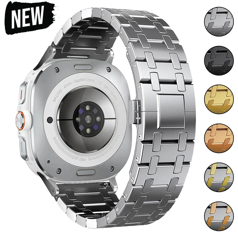 Luxury 316L Stainless Steel Band for Samsung Galaxy Watch Ultra 47mm No Gaps Curved Metal Strap for Galaxy Watch Ultra Bracelet
Luxury 316L Stainless Steel Band for Samsung Galaxy Watch Ultra 47mm No Gaps Curved Metal Strap for Galaxy Watch Ultra Bracelet