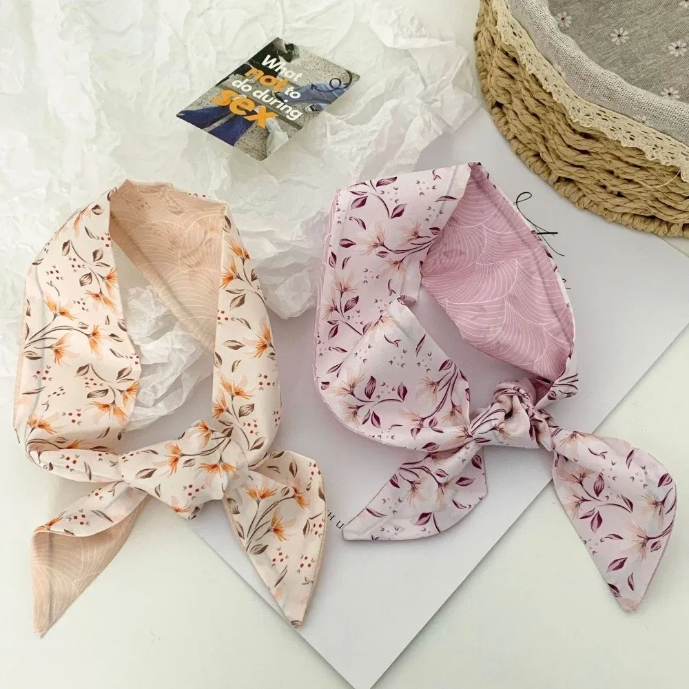 Spring Summer Floral Print Thin Ribbon Scarf Multi-use Headband Small Silk Scarf Hairband Women Hair Accessory
Spring Summer Floral Print Thin Ribbon Scarf Multi-use Headband Small Silk Scarf Hairband Women Hair Accessory