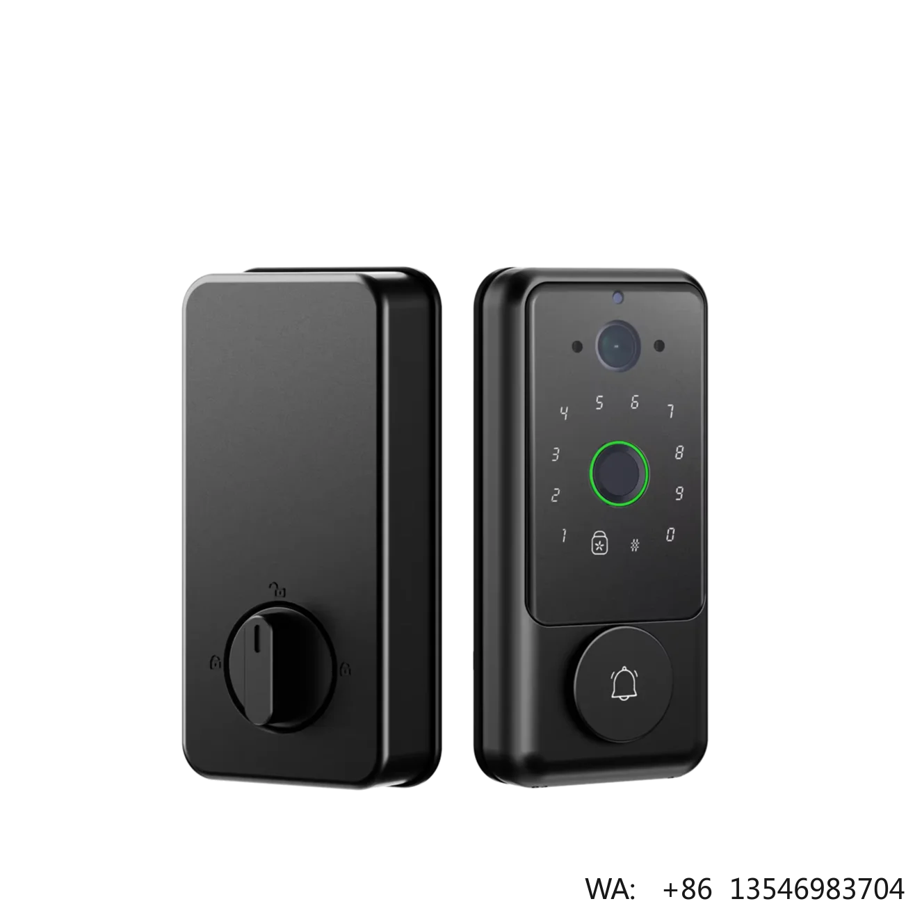 Smart Door Lock Video Doorbell with Fingerprint Password Card APP Access and 2500mAh Battery Matte Black
Smart Door Lock Video Doorbell with Fingerprint Password Card APP Access and 2500mAh Battery Matte Black