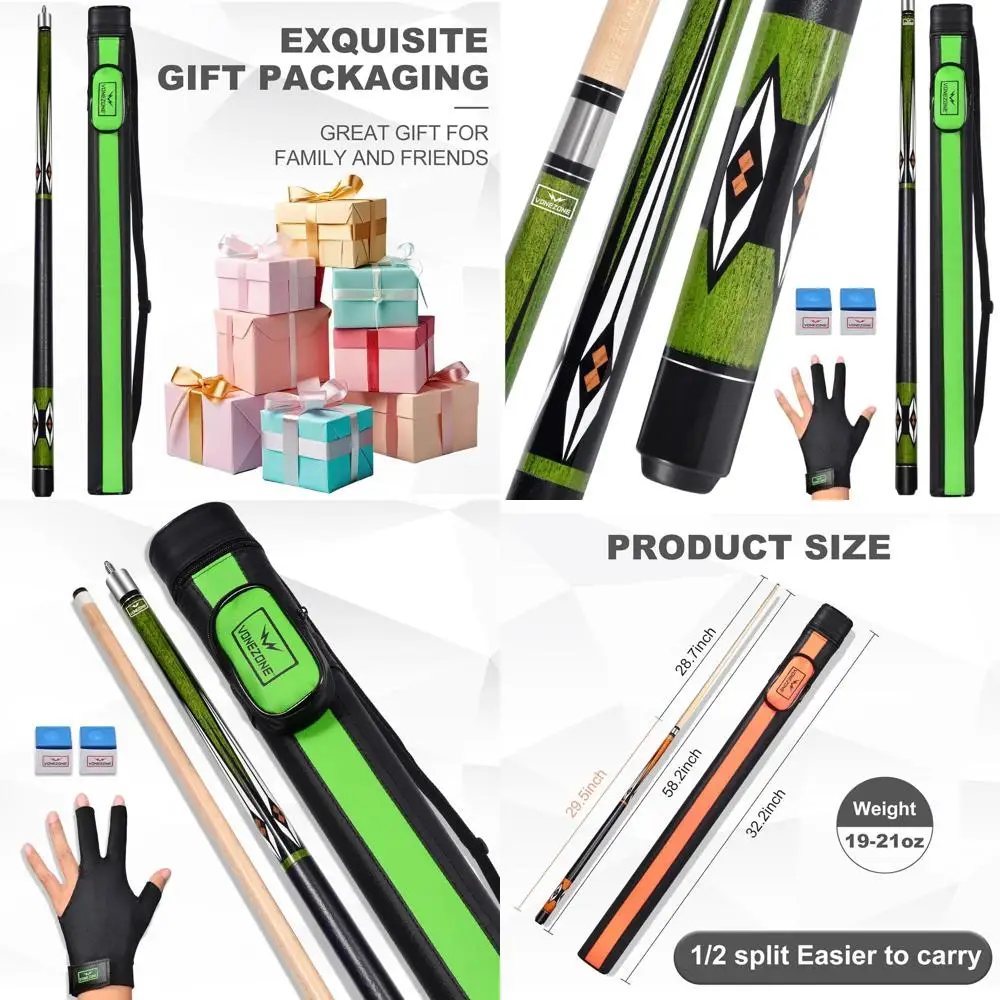 Профессиональный набор бильярдных киев 58 с жестким футляром, подходит для взрослых, мужчин и женщин, вес 19-21 унций, доступен в розовом, оранжевом, зелену
Профессиональный набор бильярдных киев 58 с жестким футляром, подходит для взрослых, мужчин и женщин, вес 19-21 унций, доступен в розовом, оранжевом, зелену