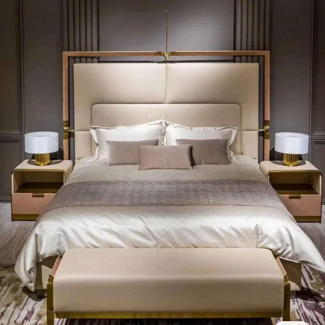luxury italian modern wedding design hotel simple beds minimalist white leather bed king size 
luxury italian modern wedding design hotel simple beds minimalist white leather bed king size