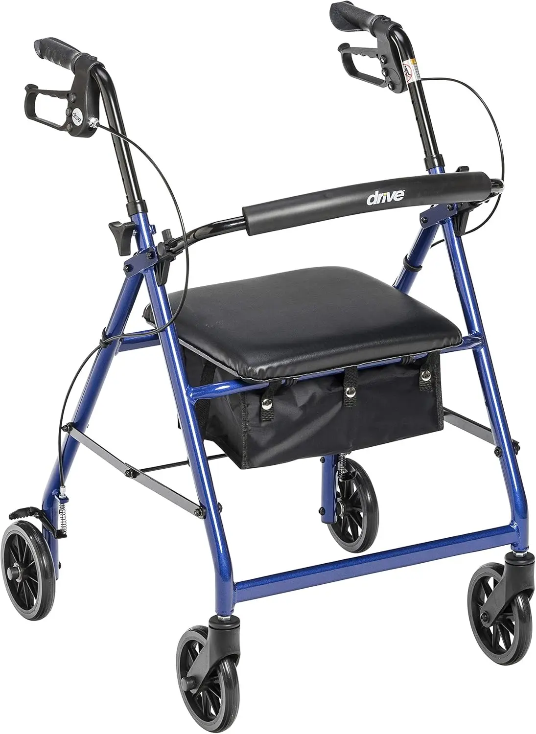 Lightweight Aluminum Rollator Walker with Padded Seat, 6" Wheels, Foldable, Blue
Lightweight Aluminum Rollator Walker with Padded Seat, 6" Wheels, Foldable, Blue