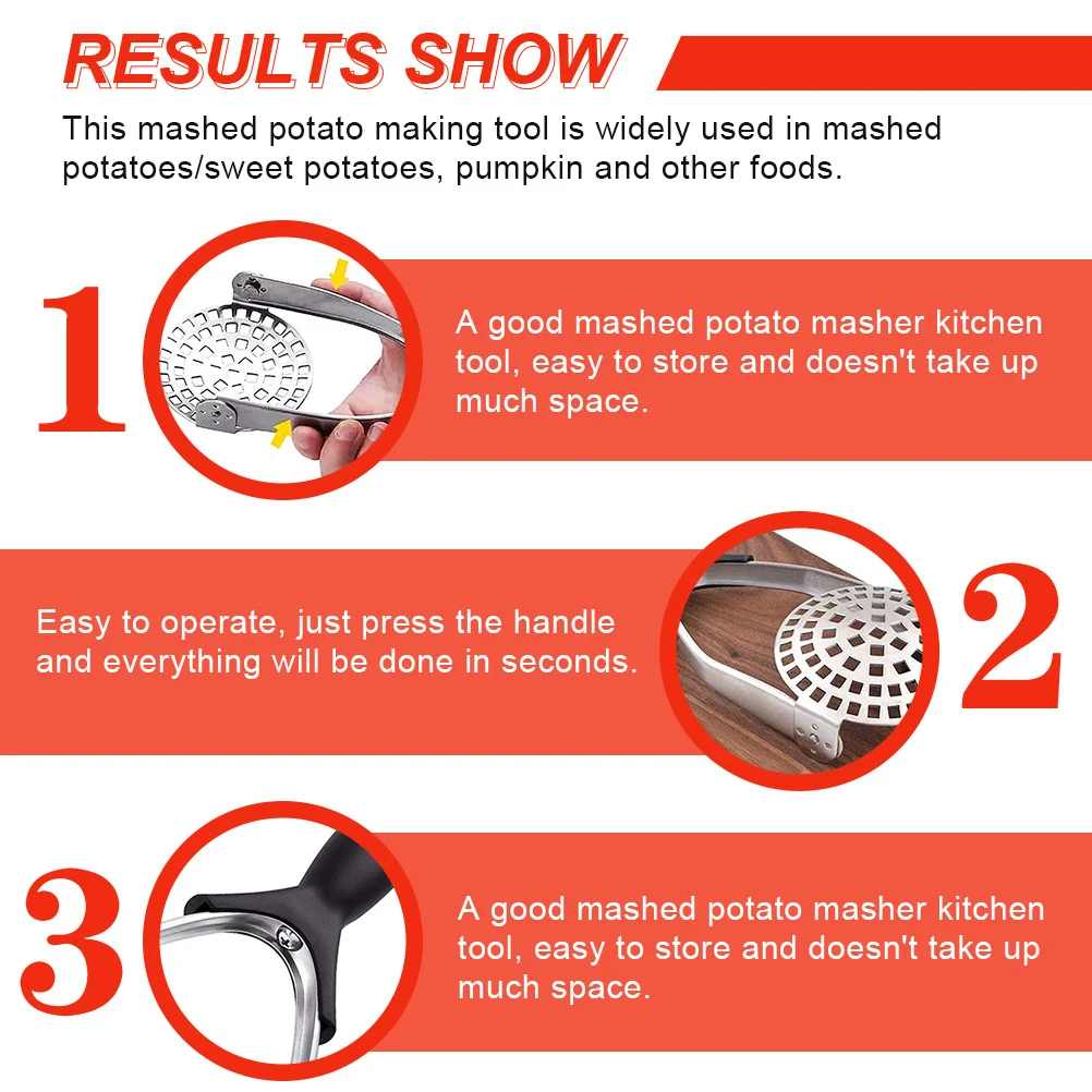 Stainless Steel Potato Masher Non-Slip Food Pressing Tool For Mashed Potatoes Sweet Potato Pumpkin Avocado Crusher Kitchen
Stainless Steel Potato Masher Non-Slip Food Pressing Tool For Mashed Potatoes Sweet Potato Pumpkin Avocado Crusher Kitchen