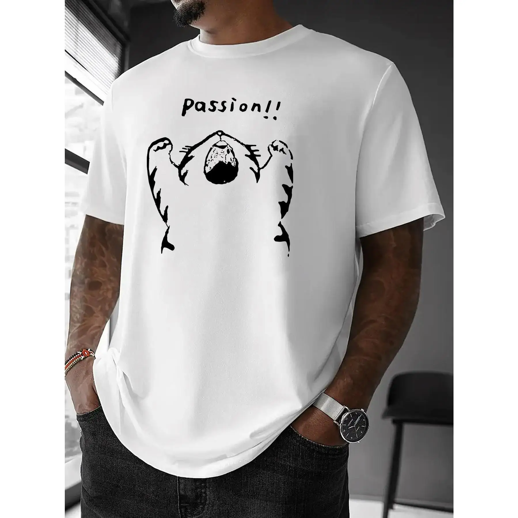 Passion Cartoon Cat Roaring T-Shirt Funny Animal Graphic Tee Motivational Enthusiasm Top Quirky Gift for Men Women Unisex
Passion Cartoon Cat Roaring T-Shirt Funny Animal Graphic Tee Motivational Enthusiasm Top Quirky Gift for Men Women Unisex