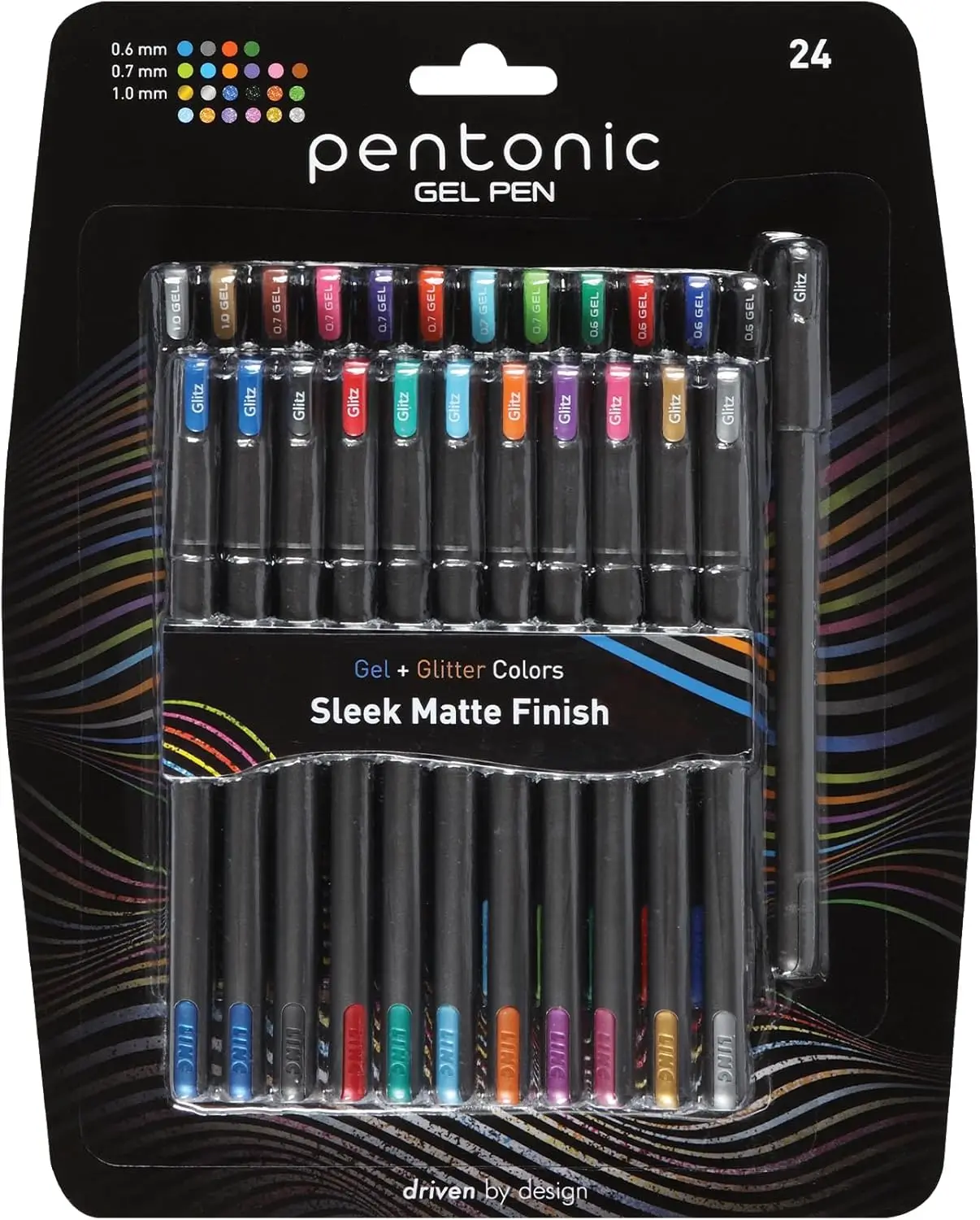 24 Gel Pens Set: 12 Assorted + 12 Glitter, Fine & Medium Point, Smooth Writing for Journaling
24 Gel Pens Set: 12 Assorted + 12 Glitter, Fine & Medium Point, Smooth Writing for Journaling