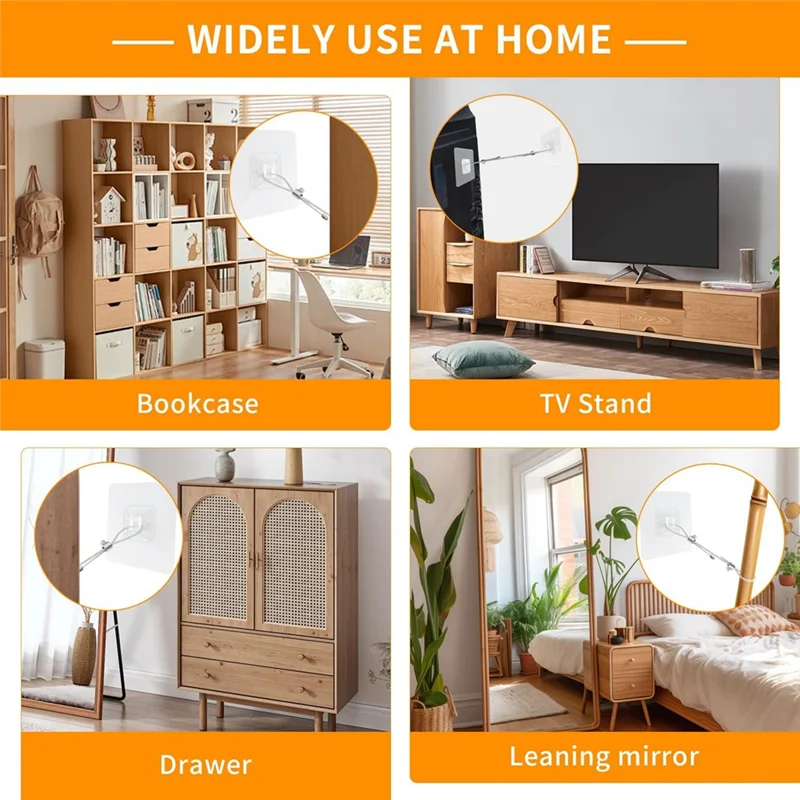 A93E-No-Drill Adjustable 42Inch TV Safety Straps Kit For Baby Proofing, Secure Furniture To Wall
A93E-No-Drill Adjustable 42Inch TV Safety Straps Kit For Baby Proofing, Secure Furniture To Wall