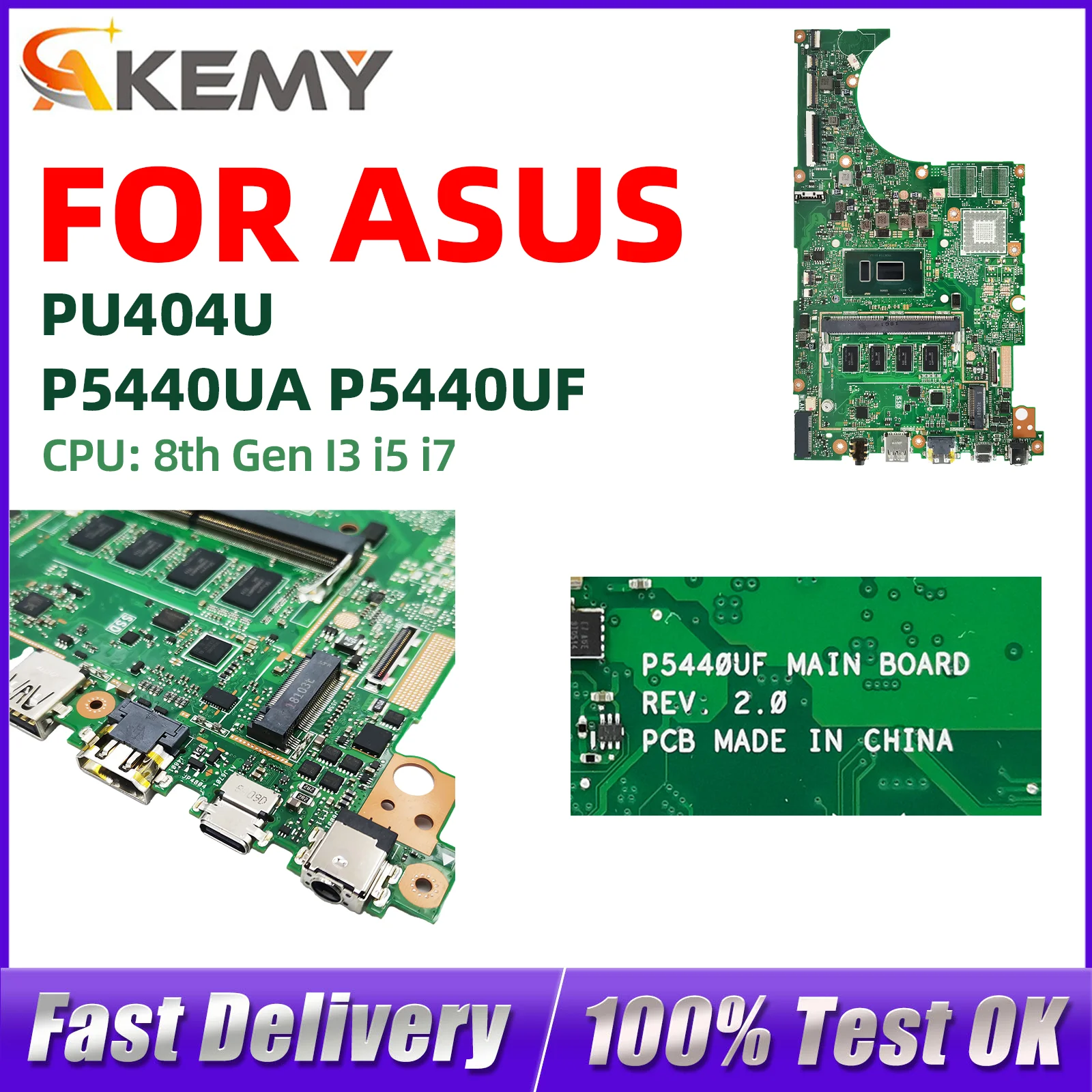 Материнская плата P5440UA для ноутбуков ASUS ProArt P5440UA P5440UF PU404U P5440U с процессорами I3 I5 I7 8-го поколения, 100% протестирована, в наличии
Материнская плата P5440UA для ноутбуков ASUS ProArt P5440UA P5440UF PU404U P5440U с процессорами I3 I5 I7 8-го поколения, 100% протестирована, в наличии