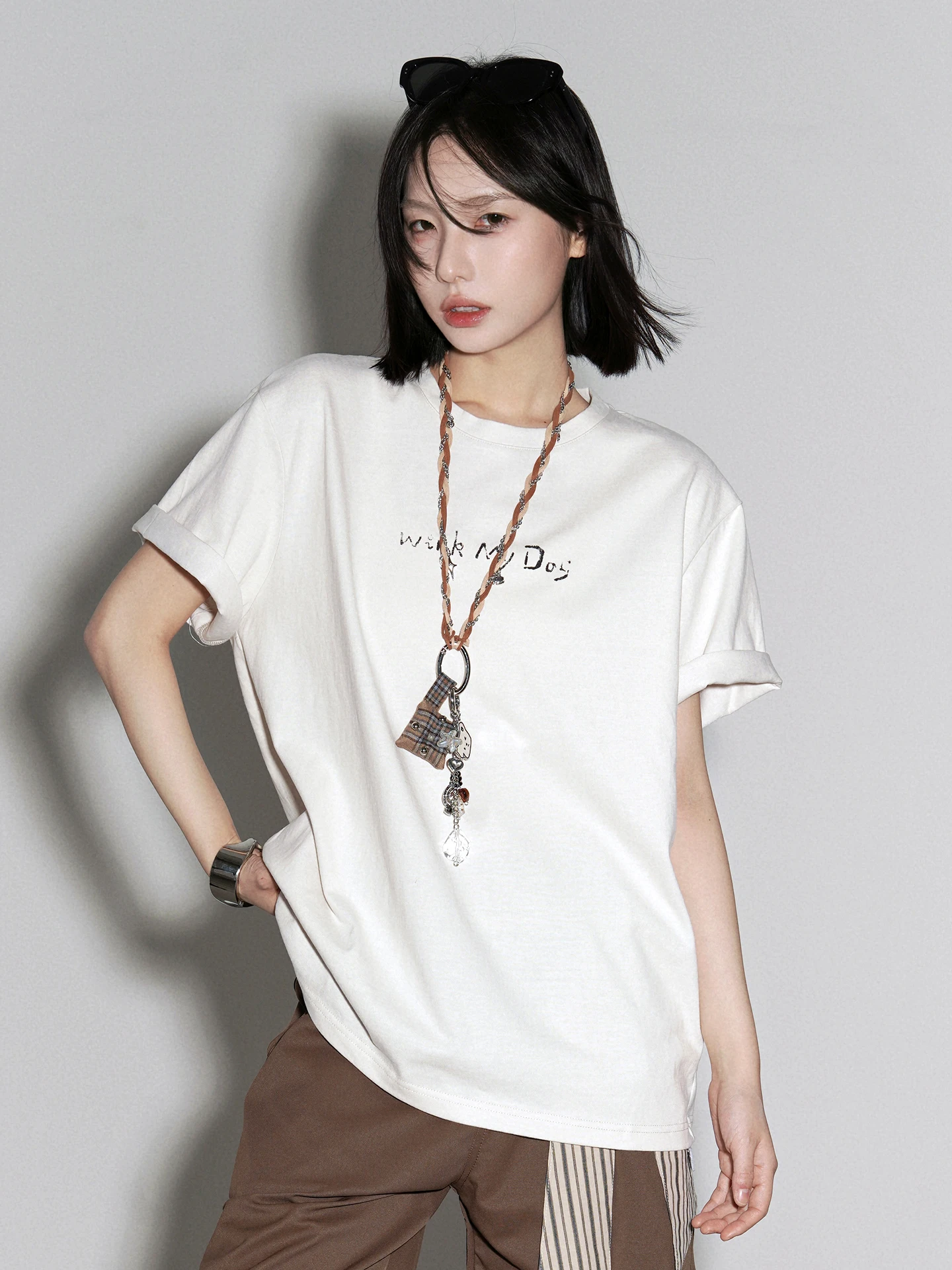 Smooth Hand Feel Short Sleeve T-Shirt Women's Cotton Polyester Blend Comfortable Breathable Casual round Neck Top
Smooth Hand Feel Short Sleeve T-Shirt Women's Cotton Polyester Blend Comfortable Breathable Casual round Neck Top
