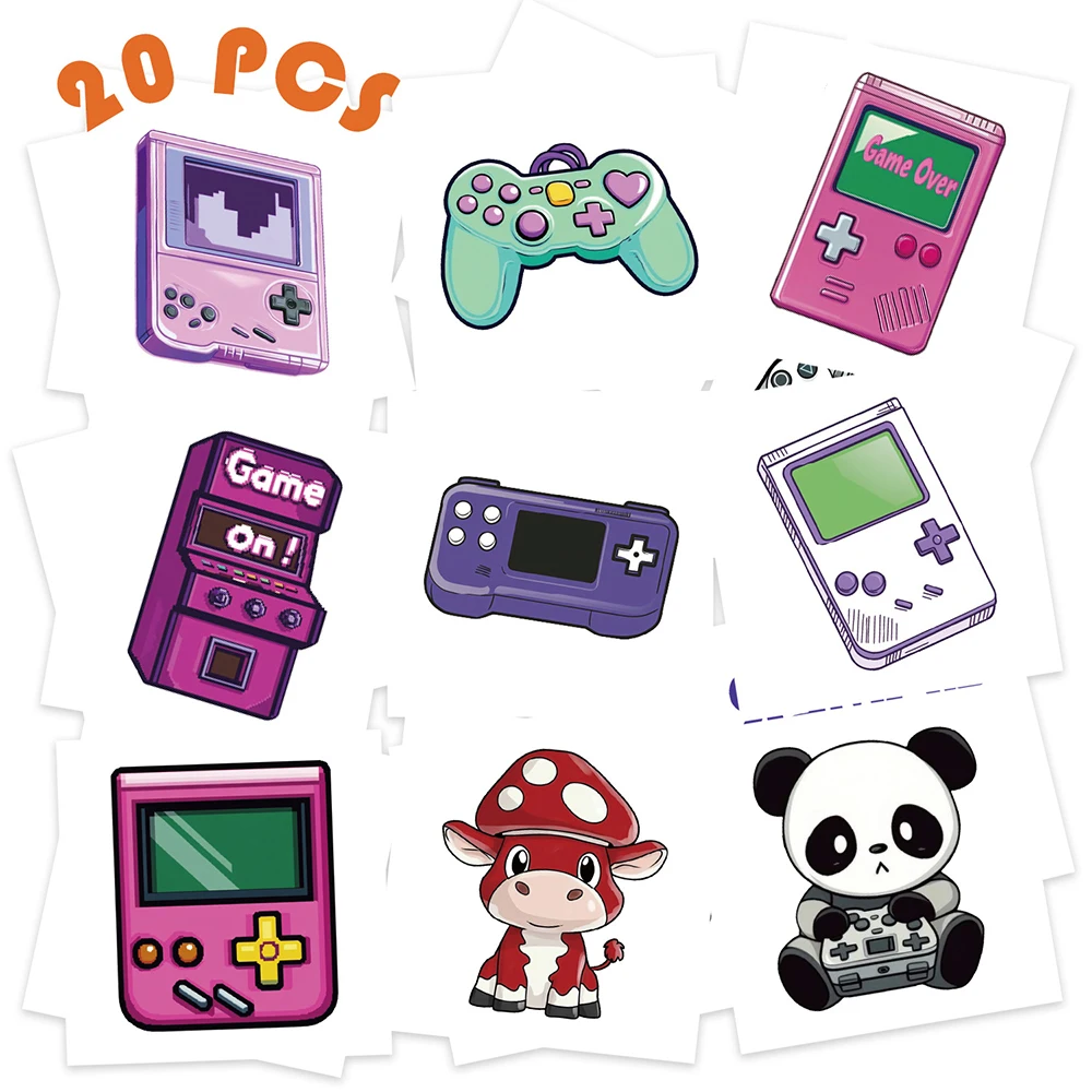 20pcs Cartoon Gamepad Temporary Tattoo Stickers Funny Gaming Body Art Waterproof Tattoo Sticker Toys for Kids Party Favors Gifts
20pcs Cartoon Gamepad Temporary Tattoo Stickers Funny Gaming Body Art Waterproof Tattoo Sticker Toys for Kids Party Favors Gifts
