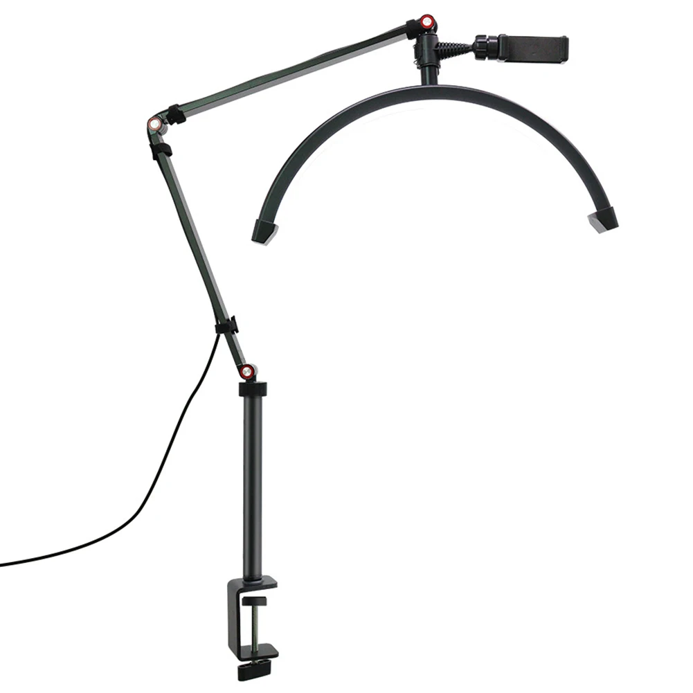 16 Inch LED Video Light Half-Moon Shaped Desktop Ring Light for Beauty Salon Makeup Live Streaming Fill Light B-EU Plug
16 Inch LED Video Light Half-Moon Shaped Desktop Ring Light for Beauty Salon Makeup Live Streaming Fill Light B-EU Plug