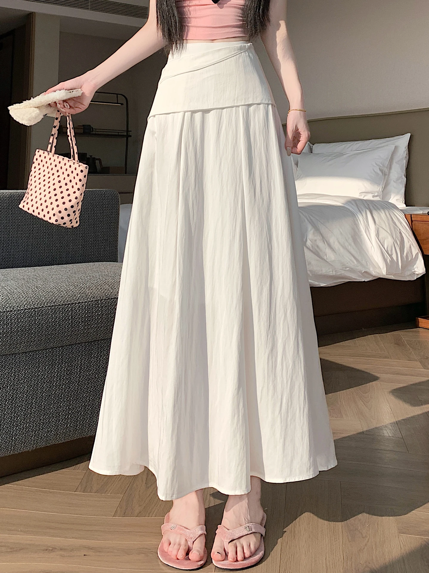 Elegant High Waist Asymmetrical Skirt Women's Summer Fashion Slimming Half-length A-Line Gown City Commute Polyester Fiber
Elegant High Waist Asymmetrical Skirt Women's Summer Fashion Slimming Half-length A-Line Gown City Commute Polyester Fiber
