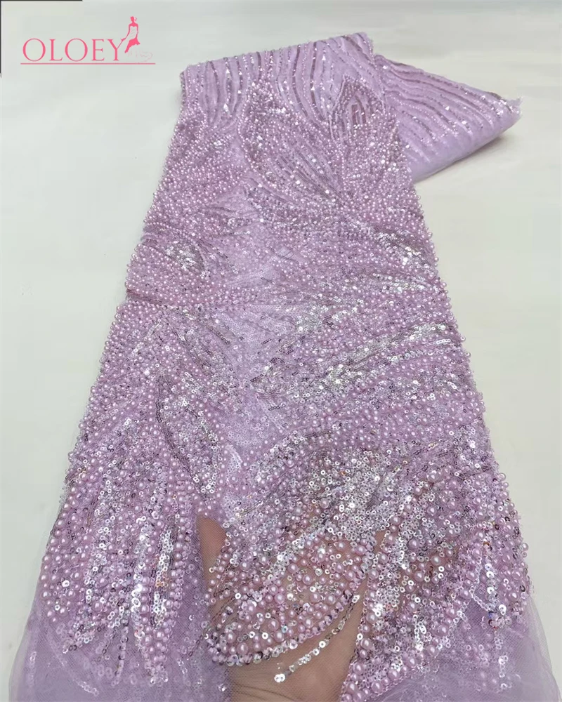 OLOEY High-Quality Handmade African Lace Fabric with Beads And Sequins for Wedding Dresses Fashionable Embroidered Party Wear
OLOEY High-Quality Handmade African Lace Fabric with Beads And Sequins for Wedding Dresses Fashionable Embroidered Party Wear