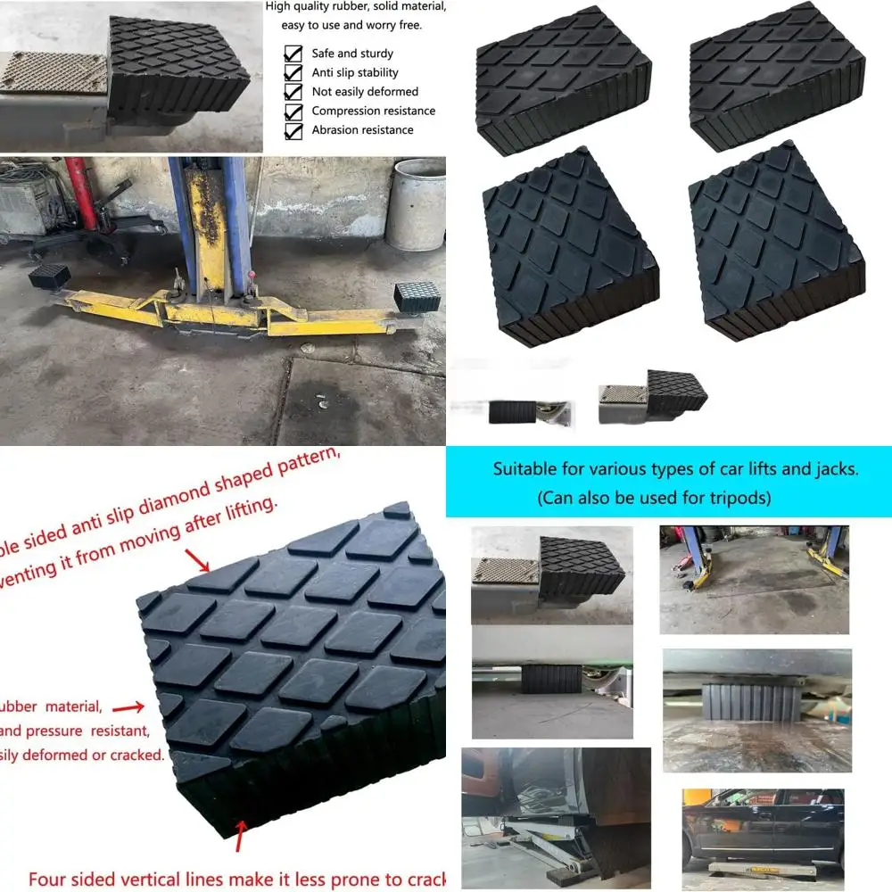 Универсальные резиновые подъемные колодки для автомобильных подъемников и домкратов, 4 шт., 160 x 120 x 50 мм
Универсальные резиновые подъемные колодки для автомобильных подъемников и домкратов, 4 шт., 160 x 120 x 50 мм