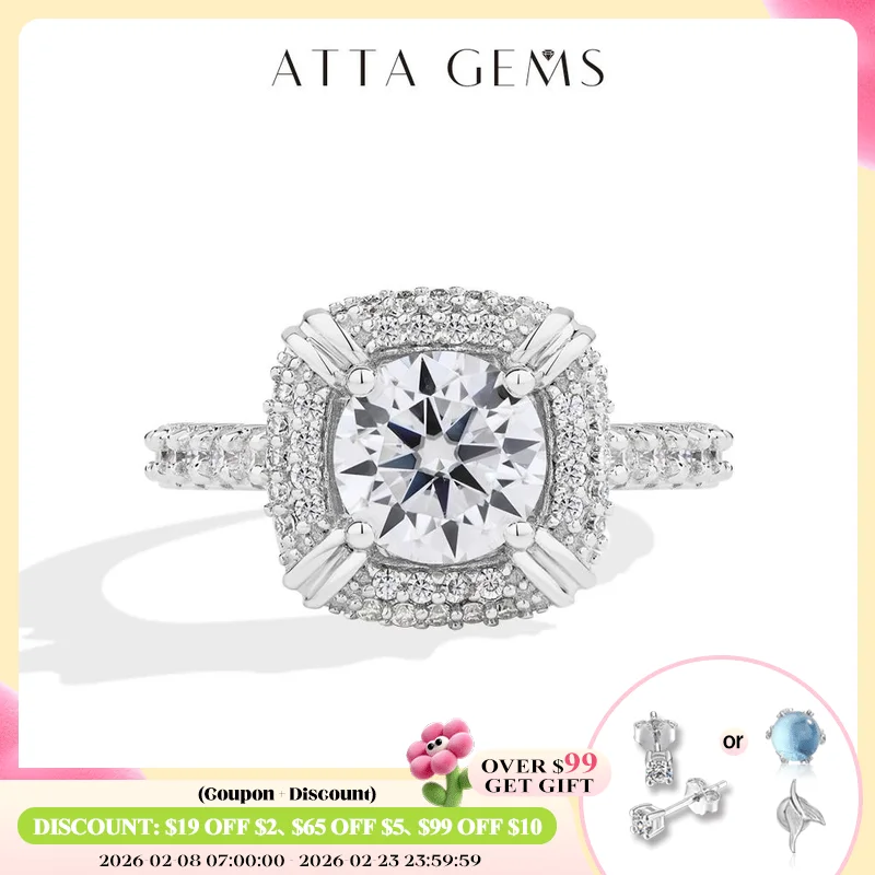 ATTAGEMS Eternity Full Moissanite Ring D VVS1 1.5CT Round Cut S925 Sterling Silver 18K Gold for Women Engagement Wedding Jewelry
ATTAGEMS Eternity Full Moissanite Ring D VVS1 1.5CT Round Cut S925 Sterling Silver 18K Gold for Women Engagement Wedding Jewelry