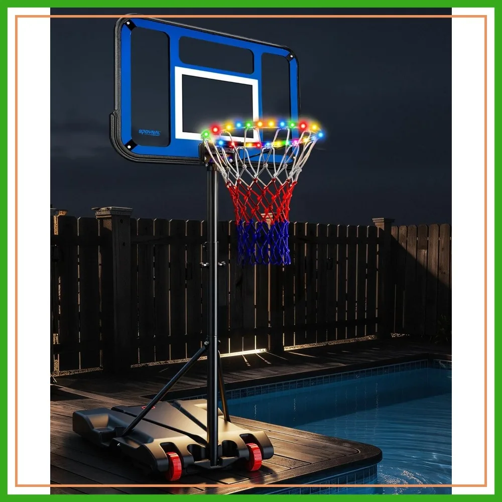 Adjustable Basketball Hoop 3.8-7FT Portable with LED PC Backboard Indoor Outdoor
Adjustable Basketball Hoop 3.8-7FT Portable with LED PC Backboard Indoor Outdoor