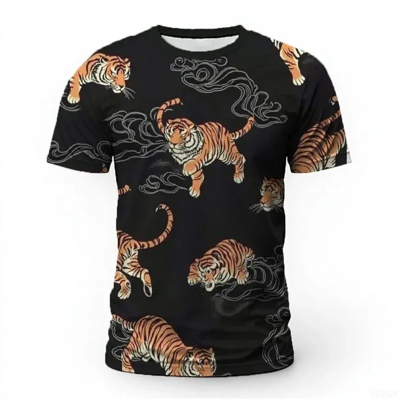 Men's Summer Round-Neck Short-Sleeved Fashionable 3d Printed Tiger-Pattern Loose Casual Retro Large-Sized Streetwear T-Shirt
Men's Summer Round-Neck Short-Sleeved Fashionable 3d Printed Tiger-Pattern Loose Casual Retro Large-Sized Streetwear T-Shirt
