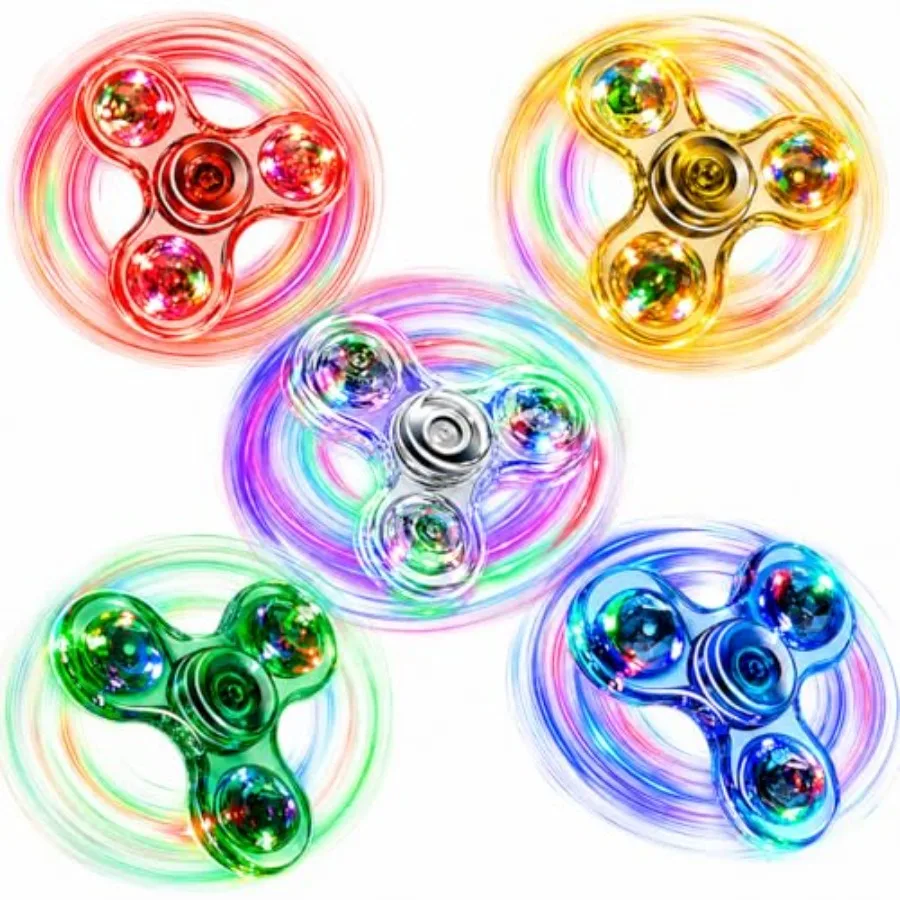 5 Pack Fidget Spinner, Light Up Fidget Spinners for -Glow in The Dark Fidget Toy Party Favors Goodie Bag Stuffers Classroom Pri
5 Pack Fidget Spinner, Light Up Fidget Spinners for -Glow in The Dark Fidget Toy Party Favors Goodie Bag Stuffers Classroom Pri