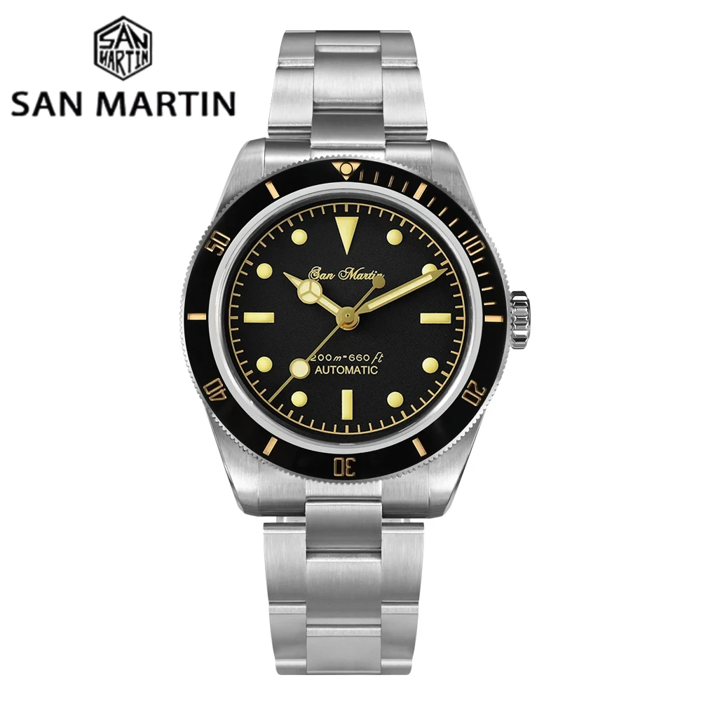 San Martin Vintage 38mm 6200 Diver Watch New Upgraded for Men Luxury NH35 Automatic Mechanical Sapphire Waterproof 200m Relojes
San Martin Vintage 38mm 6200 Diver Watch New Upgraded for Men Luxury NH35 Automatic Mechanical Sapphire Waterproof 200m Relojes