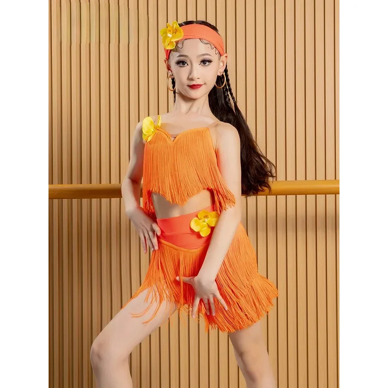 RT01 Tassels Samba Tango Ballroom Latin Dance Dress Girls Child Cha Cha Rumba Dance Clothes Kids Competition Performance Cos*Jk2
RT01 Tassels Samba Tango Ballroom Latin Dance Dress Girls Child Cha Cha Rumba Dance Clothes Kids Competition Performance Cos*Jk2