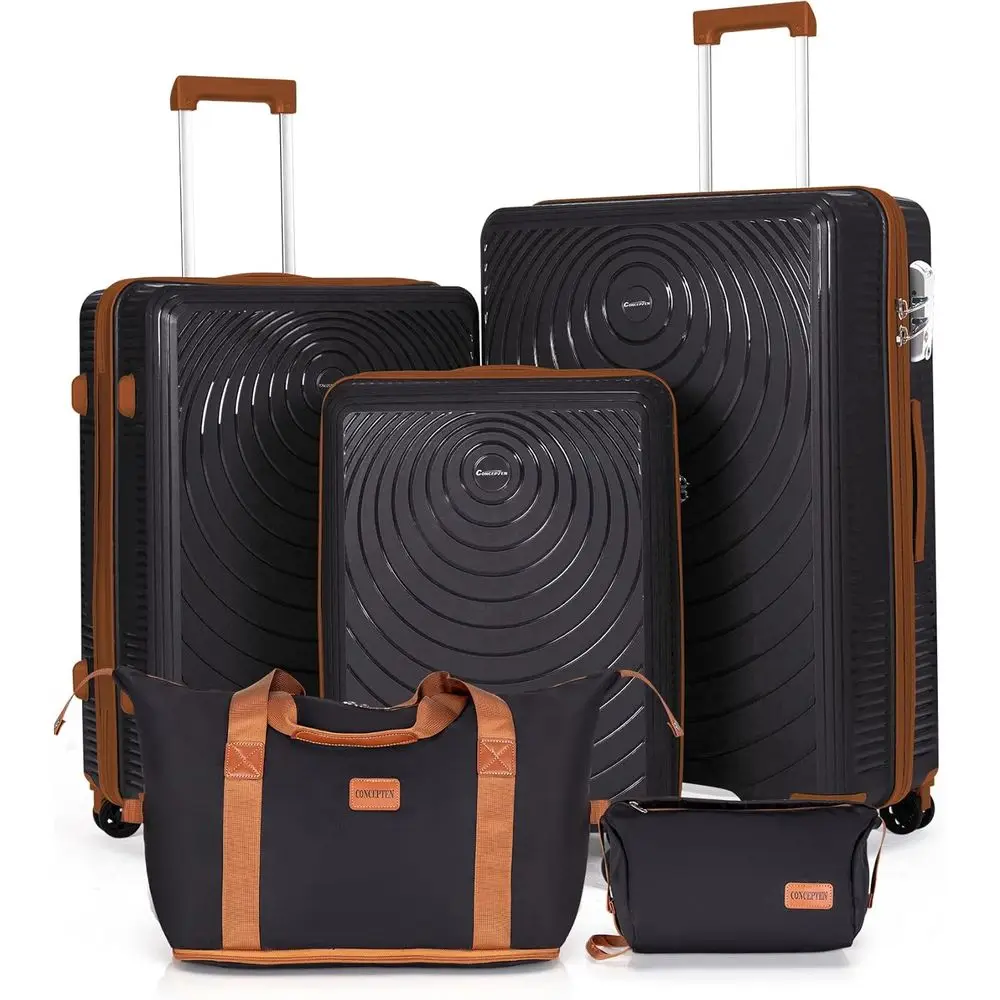 5-Piece Lightweight Hardshell Suitcase Set with Spinner Wheels, Impact-Resistant, Wear-Resistant, TSA Lock for Travel
5-Piece Lightweight Hardshell Suitcase Set with Spinner Wheels, Impact-Resistant, Wear-Resistant, TSA Lock for Travel