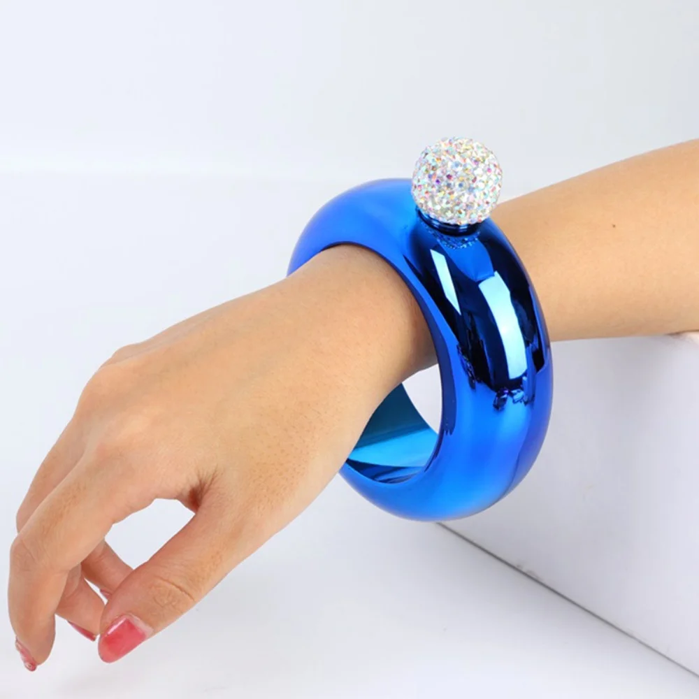Flask Bracelet Bangle Flask Creative Stainless 304 Steeland Hip Flask For Women 3.5 oz Rhinestones Lid
Flask Bracelet Bangle Flask Creative Stainless 304 Steeland Hip Flask For Women 3.5 oz Rhinestones Lid